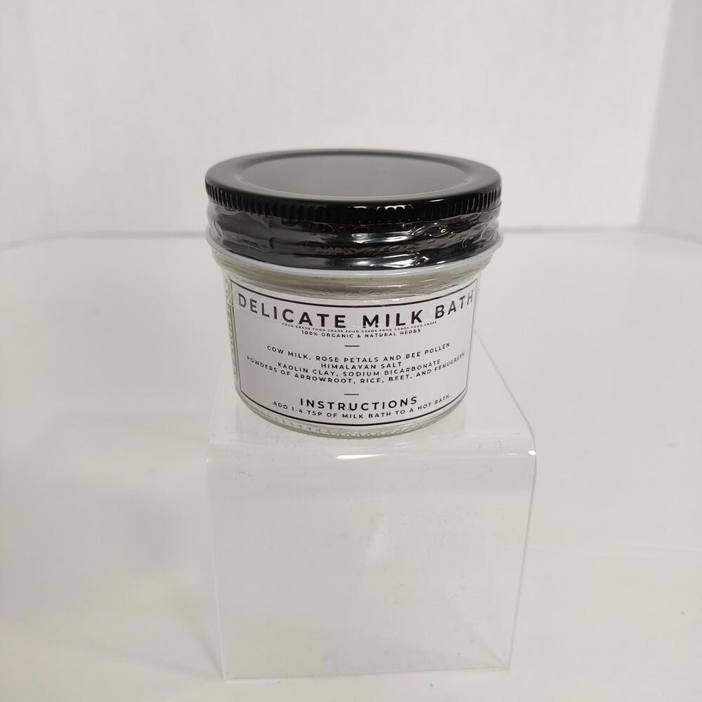 Lufemmera Milk Bath & Scrub 4oz Organic 100% Natural Vegan Locally Made